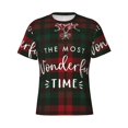 thumbnail image 4 of Vsdgher Wonderful Time Christmas Print Men's Dry Fit Mesh Athletic Shirts Moisture Wicking Tennis T-Shirt Tops, 4 of 9