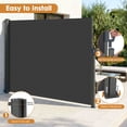 thumbnail image 5 of LIFERUN 138"x 71" Retractable Side Awning, Patio Side Screen, UV-resistant & Waterproof Patio Privacy Screen, for Garden, Balcony and Courtyard (Gray), 5 of 10