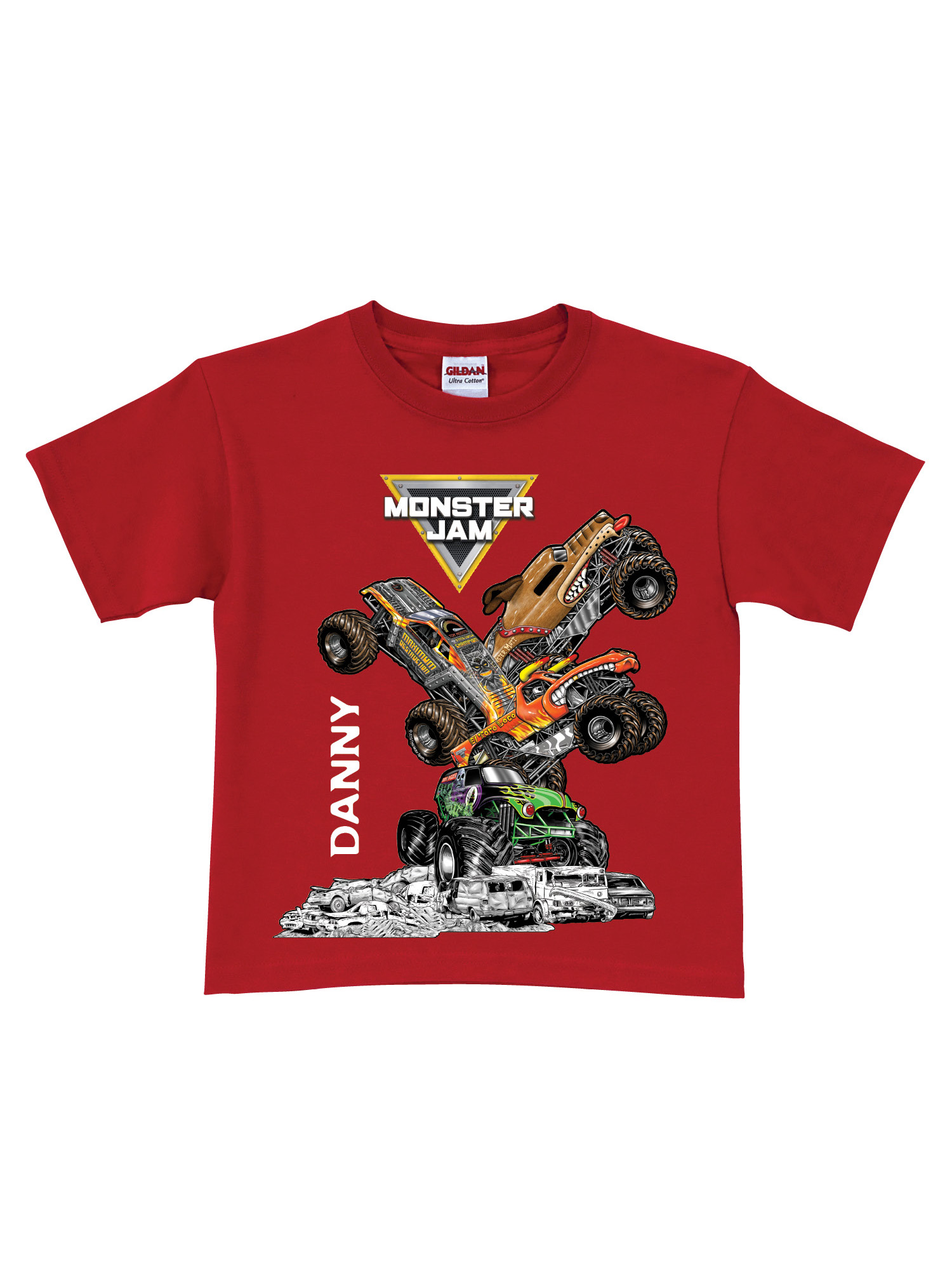Monster Jam Personalized Monster Jam Stack Up Boys Youth T