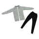 thumbnail image 3 of Moda 1/6 Escala Ropa de Muñecas Femeninas, Figuras de Mujeres Ropa de Muñecas Figura Femenina Ropa para Figuras de Acción Femeninas de 12 Pulgadas Acc Gris Hugo Traje de muñeca femenina, 3 of 9
