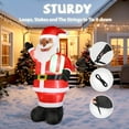 thumbnail image 5 of Tcbosik 7FT Outdoor Christmas Inflatable Decoration - Black Santa Claus Holding Gift Box, w/ Built-in LED Lights for Lawn Yard Garden Patio Decoration., 5 of 7