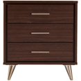 thumbnail image 3 of SEI Furniture Oren 3 Drawer Nightstand in Walnut, 3 of 14