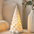 thumbnail image 4 of Ceramic Christmas Tree with Warm White Led Lights, Tabletop Decoration for Home and Bedroom, Night Light, 4 of 5
