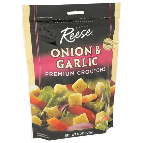 Reese Premium Croutons - Onion and Garlic - 6 oz.