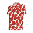 thumbnail image 4 of Wukai Hand Drawn Tomatoes Men’s Polo Shirts,Quick-Dry Athletic Shirt,Classic Fit Shirts-XX-Large, 4 of 8