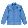 thumbnail image 5 of ATOGUTA Girls Down Coat Kids Winter Quilted Hooded Puffer Jacket with Zipper Pockets Size 3T-12, Blue, 5 of 6