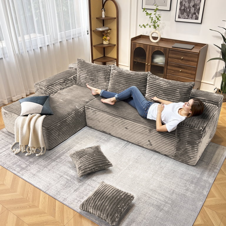 Kelyda 104'' Modular L-Shaped Sectional Sofa, Modern Memory Foam