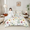 thumbnail image 4 of Manfei Teens Colorful Flowers Girl 2pcs Bedding Comforter Set,Botanical Plants Twin Comforter Sets,Spring Graden Breathable Bedding Set,Microfiber Bedroom Decor, 4 of 8