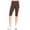 Brown, variant on Women's Lightweight Solid Casual High Waist Running Yoga Daily Workout Capri Leggings