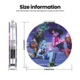 thumbnail image 3 of Qekee Monster High Print Compact Makeup Mirror Folding Mini Pocket Mirror Portable Hand Mirror Double-Sided 2 x 1x Magnification for Woman Girls-Round Shape, 3 of 9