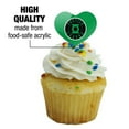 thumbnail image 3 of Justice League Green Lantern Athletic Logo Heart Love Cupcake Picks Toppers Decoration Set of 6, 3 of 7