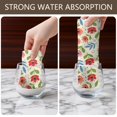 thumbnail image 4 of 2 Pcs Pioneer Flower Floral Print Pattern Kitchen Towels, Funny Microfiber Dish Towel Set, 18" X 26" Tea Towels, 4 of 6