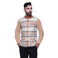 thumbnail image 1 of Atasi Geometric Printed Wedding Jackets For Men Nehru Jacket Waist Coat For Wedding & Festive Season-Small, 1 of 4