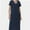 Deep blue, variant on Women's V-Neck Casual Loose Short Sleeve Long T-Shirt Dress Split Maxi Dress with Side Pocket