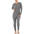 thumbnail image 6 of Fruit of the Loom Women's Micro Waffle Premium Thermal Bottom, Smoke Heather, 3X, 6 of 8