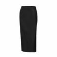 thumbnail image 5 of JBXKXYW Skirts for Women Womens Satin Silk High Waist Slit Midi Skirt Elastic Waistband Midi Skirts Elegant and Handsome Half Skirt for Women Women Skirt Summer Skirt Skirt (Black,L), 5 of 6