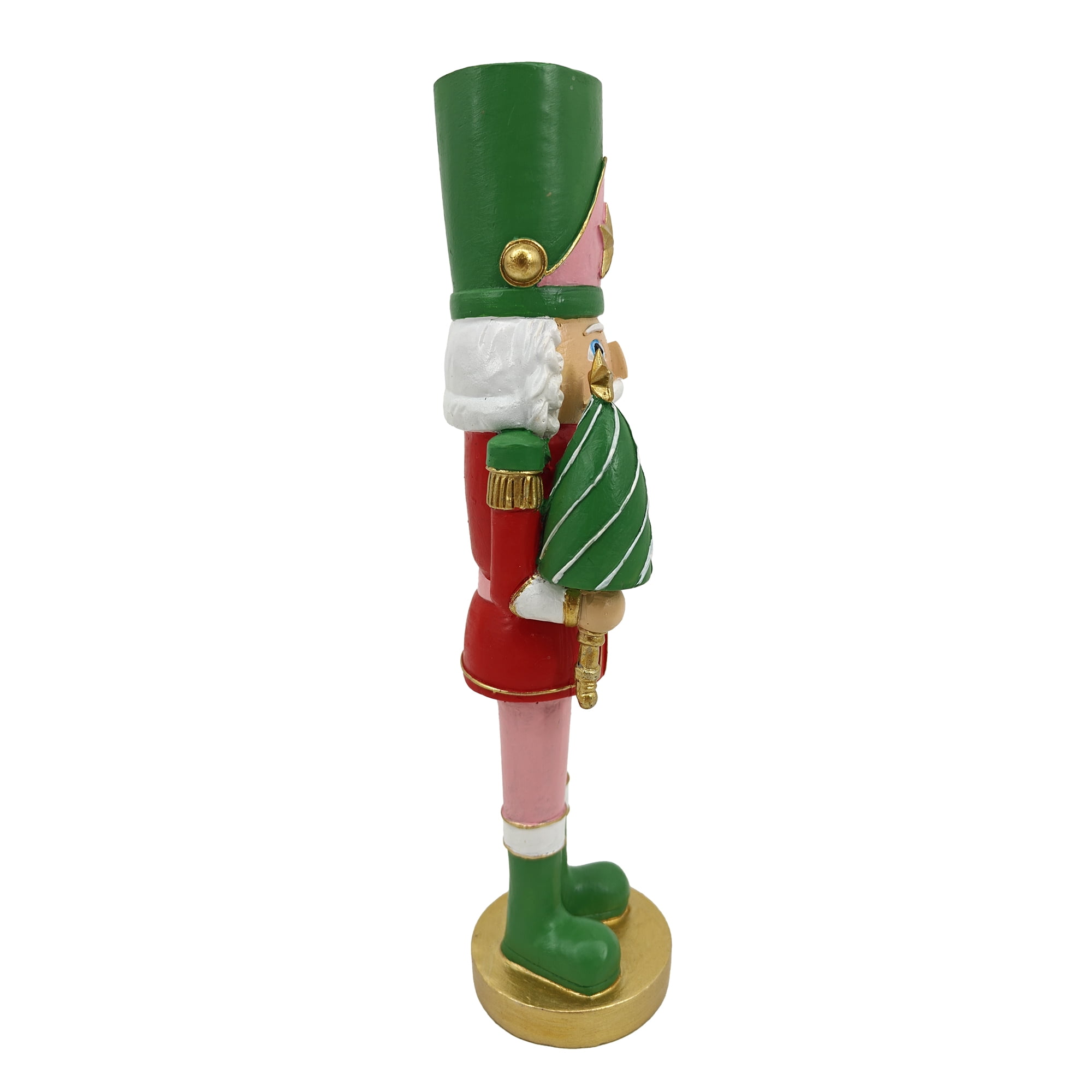Holiday Time Resin Nutcracker With Tree