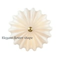 thumbnail image 5 of Claxy 3-Light Gold Flush Mount Ceiling Light with Flower Milk Glass Shade, 5 of 6