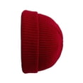thumbnail image 1 of Tuque Tricotée Exquise Confortable Style Simple Femmes Hommes Mode Chapeaux Couvre-Chef Ornement Vêtement Accessoire pour Déco de Robe Rouge Vin, 1 of 6