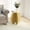 Shell-Natural, variant on Permory Glass Side Table, Amber Tempered Glass Top Brown MDF Frame, Screwless Tool‑Free Assembly, Modular Accent End Table for Living Room, 11.8"D x 11.8"W x 15.7"H