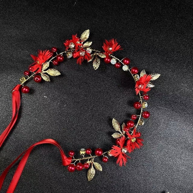 Accesorios para el cabello Erqi Diadema con incrustaciones de diamantes estilo margarita Diadema de flores hecha a mano Accesorios de boda