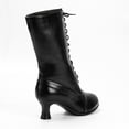 thumbnail image 5 of Willtoo Women's Ankle Boots - Mid Calf, Round Toe, 2025 Fall Winter Boots with Chunky Heel & Lace Up Detail Black 7, 5 of 7