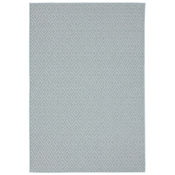 Home Dynamix Tripoli Lydia Modern Diamond Indoor/Outdoor Area Rug, Blue/Cream, 3'7"x5'2"