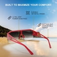 thumbnail image 6 of FEISEDY Square Flat Top Shield Sunglasses One Piece Frameless Stylish Women Men UV400 B2765, 6 of 14