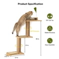 thumbnail image 2 of Estante de pared para gatos FUKUMARU, rascador 3 en 1, transformable, 2 of 8