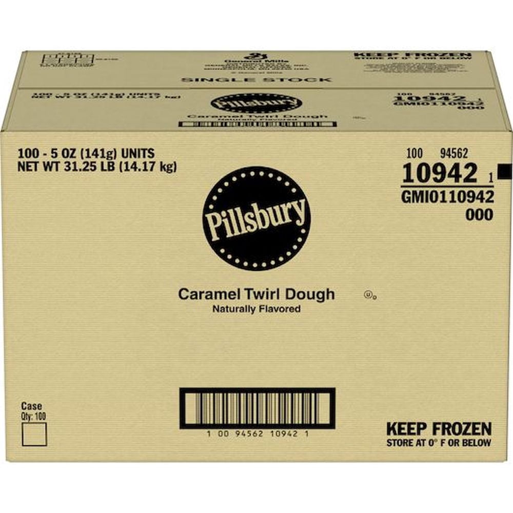 Pillsbury Best Place and Bake Caramel Twirl Dough, 5 Ounce -- 100 per case