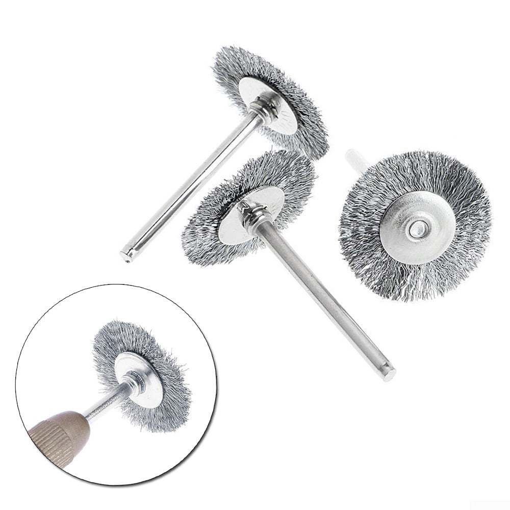 9x Metal Wire Wheel Brushes Die Grinder Rotary Tool For Engraver Metalworking 