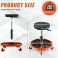 thumbnail image 4 of Costway Tabouret Roulant Robuste à Hauteur Réglable avec Plateau à Outils, Rangement, Capacité de 330 Lb, 4 of 9
