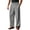 Gray, variant on QIYAGBSA Trousers for Men High Waisted Straight Leg Dress Pants Pleated Front with Button Detail Belt Loops Business Casual Office Work Slacks