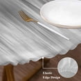 thumbnail image 3 of Grey Round Tablecloth, Fitted Table Cover with Elastic for 45"-54" Round Tables, Modern Abstract Art Ombre Striped Table Cloth Outdoor Indoor Dinning Party Waterproof Tablecloths, 3 of 7