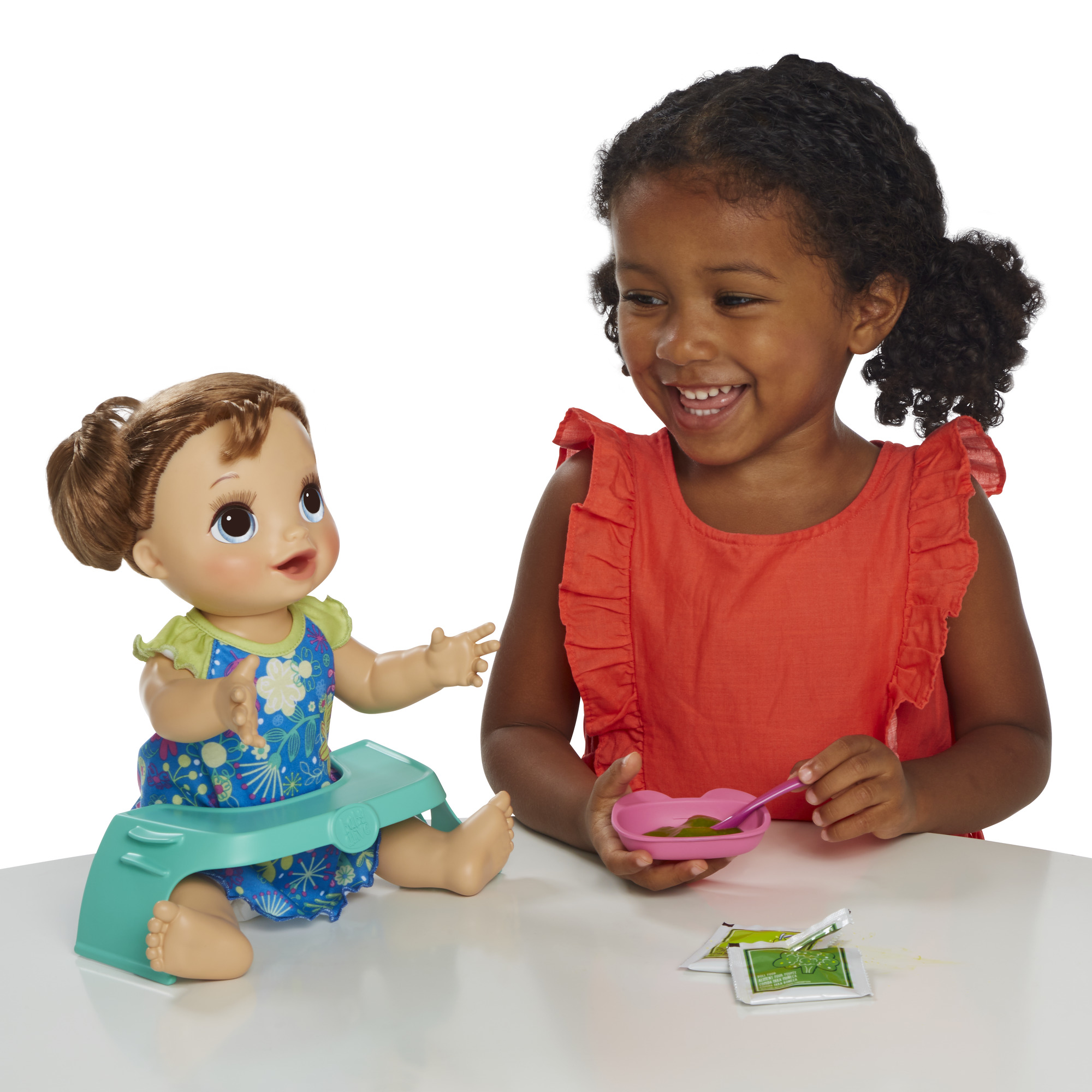 Baby Alive Happy Hungry Baby Brown Straight Hair, 50+ Sounds & Phrases - image 5 of 15