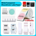 thumbnail image 2 of Papel adhesivo Niimbot B21 B1, transparente, de color blanco, para etiquetas térmicas, rollos de 1 a 5 para impresoras de etiquetas, etiquetas de precio para joyería, B3S, redondo, 42 x 21 mm, 2 of 6