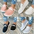 Womens Slip On Loafer Outdoor Sneakers Causal Low Top Canvas Flat