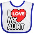 thumbnail image 3 of Inktastic I Love My Aunt Boys or Girls Baby Bib, 3 of 4