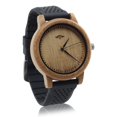 thumbnail image 2 of Angie Wood Creations Bamboo Men’s Watch with Black Silicone Strap and Bamboo Dial, 2 of 7