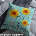 thumbnail image 3 of Erosebridal Sunflower Fabric by the Yard,Distressed Blue Wooden Board Upholstery Fabric,Yellow Flowers Butterfly Decorative Fabric,Country Grunge Farmhouse Outdoor Fabric for Diy Upholstery,2 Yards, 3 of 4