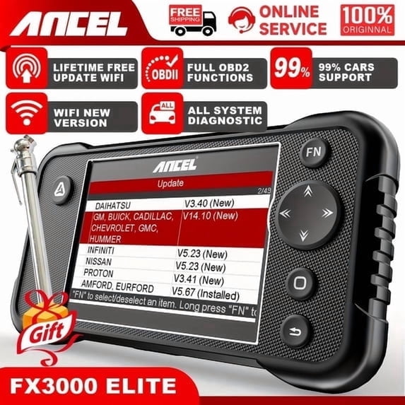 ANCEL Elite Check Engine Code Reader OBD2 Scanner