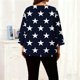 thumbnail image 5 of TaTaai Plus Size Gradient Print T-Shirt, Women's Long Sleeve Round Neck Top, Casual Loose Fit Blouse, Soft Home Wear, All Seasons Daily Attire Gift, 5 of 6