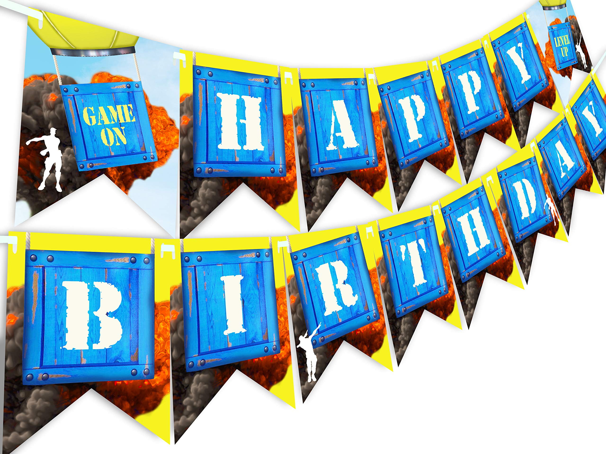 Game Happy Birthday Party Banner Game Party Supply Ornaments