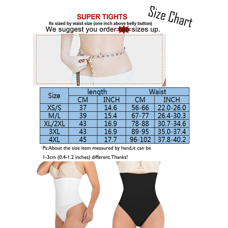 SHCKE Women's High Waist Thong Shapewear Seamless Underwear Tummy Control Thong  Body Shaper Slimmer Girdle Apricot 