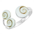 thumbnail image 1 of 81stgeneration Women's 925 Sterling Silver Three Triple Shiva Eye Shell Ring, 1 of 1