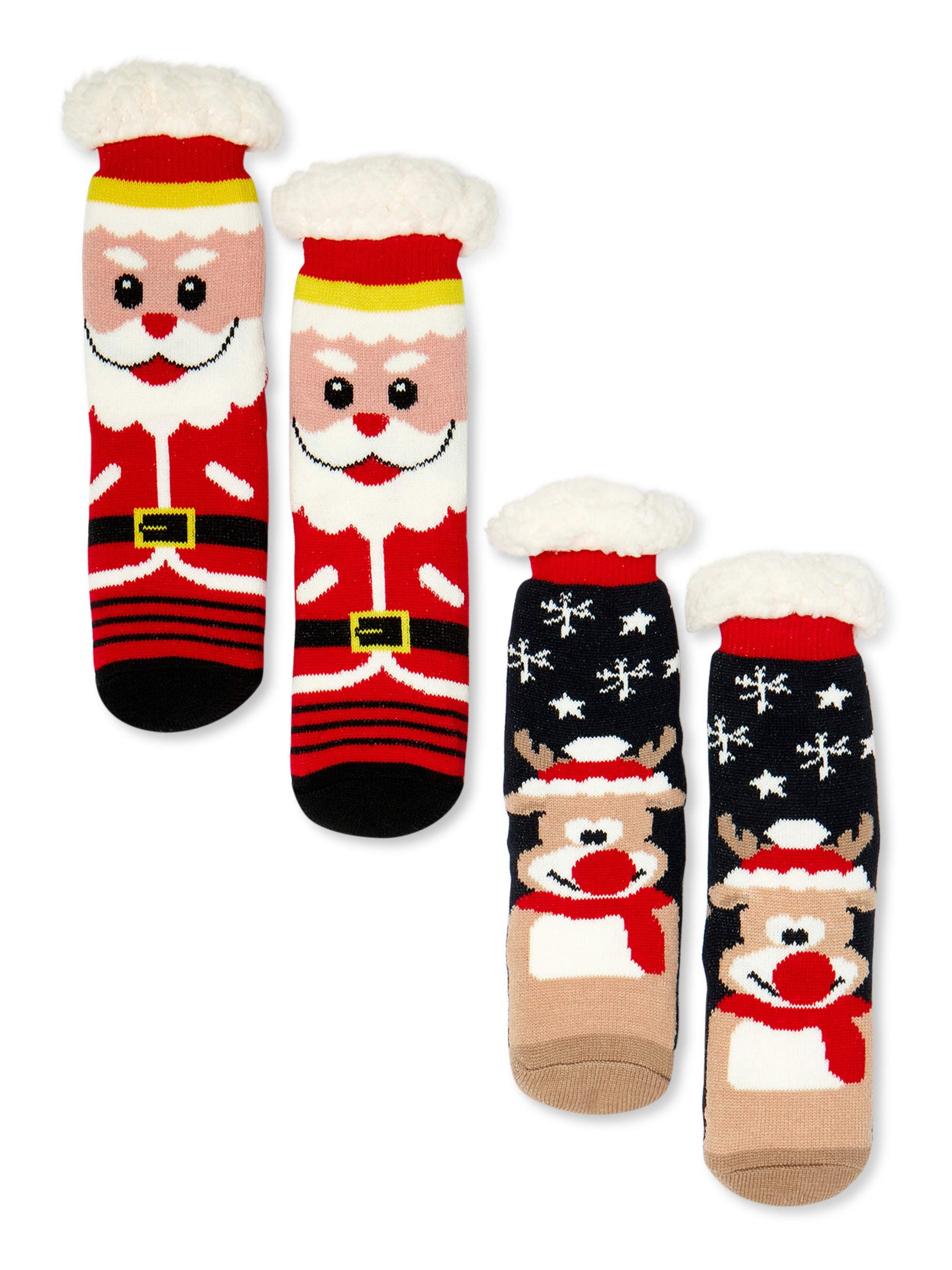 Great Christmas Women's Warm & Cozy Slipper Sock, 2-Pack - Walmart.com