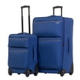 thumbnail image 1 of Jetstream 2 Piece Softside Luggage Set, 20" Carry-on and 28" Checked Upright Spinner Suitcase, Blue, 1 of 9