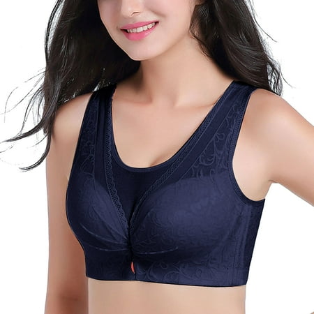 

Yuelianxi Women Full Cup Thin Underwear Plus Size Wireless Sports Bra Lace Bra Cover Cup Large Size Vest Bras