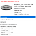 thumbnail image 2 of Front Brake Rotor - Compatible with 1993 - 1997 Toyota Land Cruiser 1994 1995 1996, 2 of 2