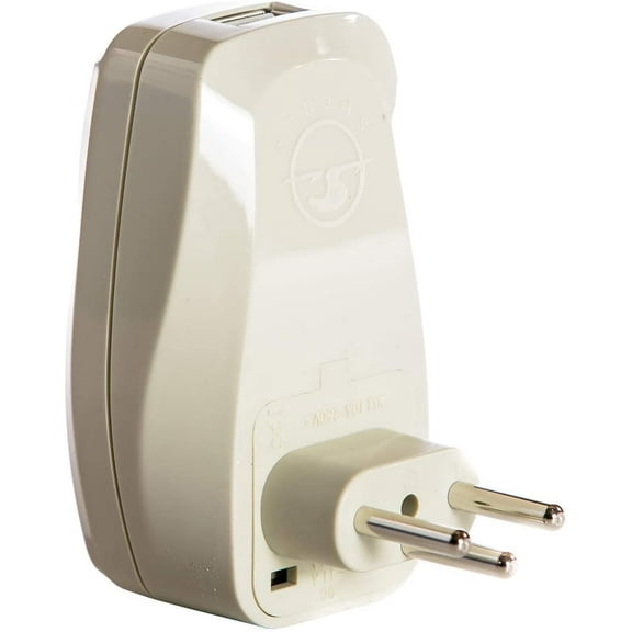 OREI 3 in 1 Switzerland Travel Adapter Plug with USB and Surge Protection - Grounded Type J - Swizterland & More